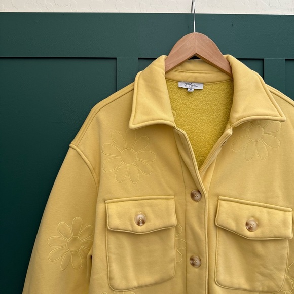 polagram yellow flower shacket - Picture 1 of 9